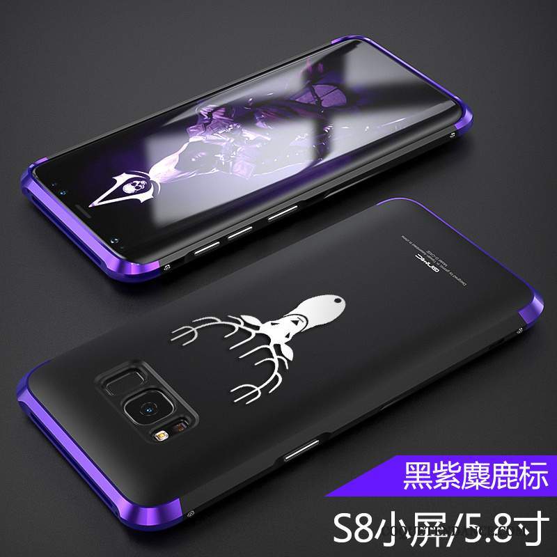 Samsung Galaxy S8 Coque Métal Protection Très Mince Violet Étui
