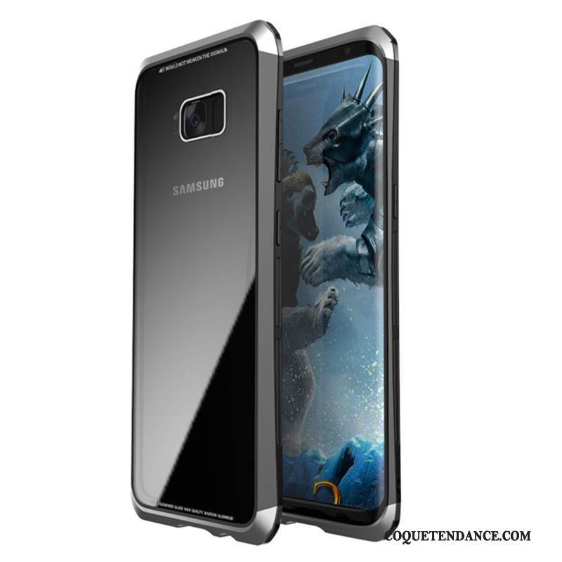 Samsung Galaxy S8 Coque Métal Tout Compris Verre Trempé Incassable Étui