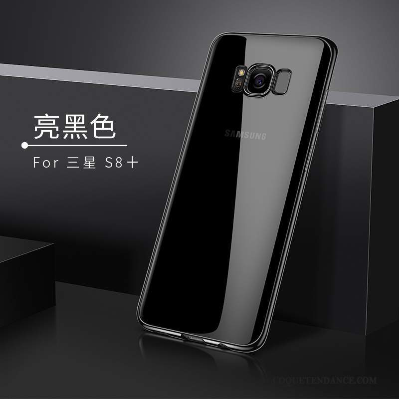 Samsung Galaxy S8+ Coque Noir Tendance Protection Silicone
