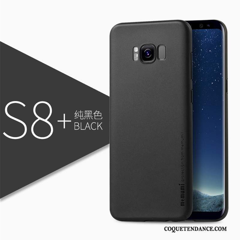 Samsung Galaxy S8+ Coque Noir Étui Délavé En Daim Protection Incassable