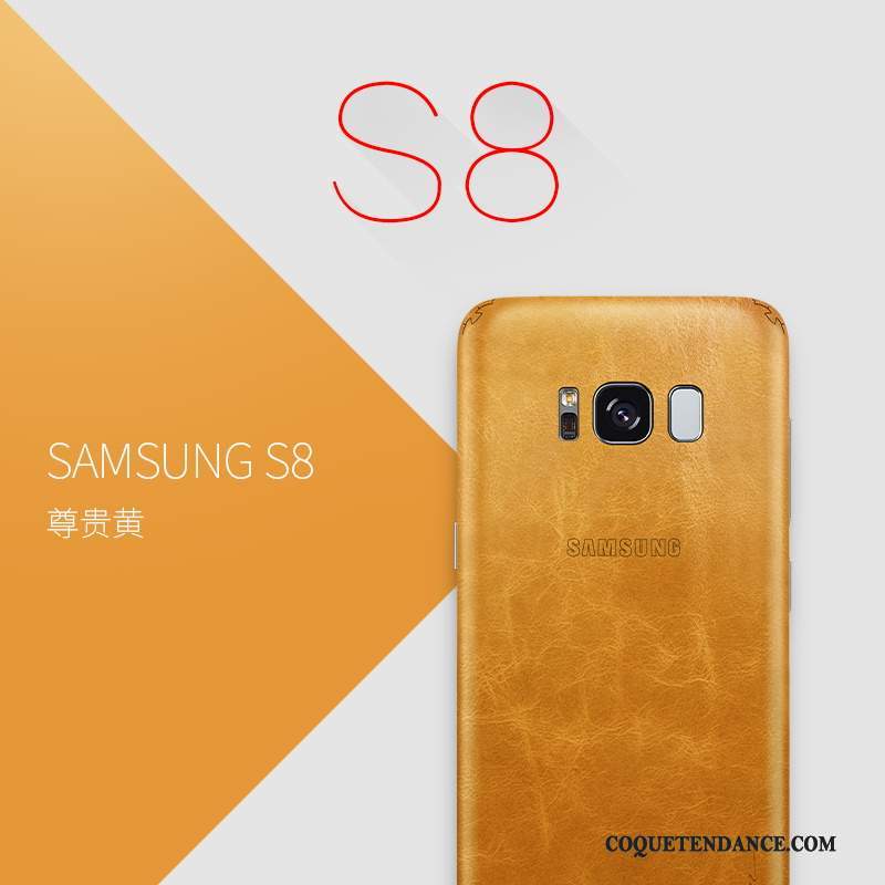 Samsung Galaxy S8 Coque Orange De Téléphone Créatif Très Mince Jaune