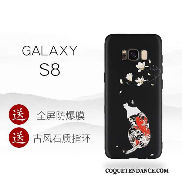 Samsung Galaxy S8+ Coque Personnalité Étui Silicone Nouveau Noir
