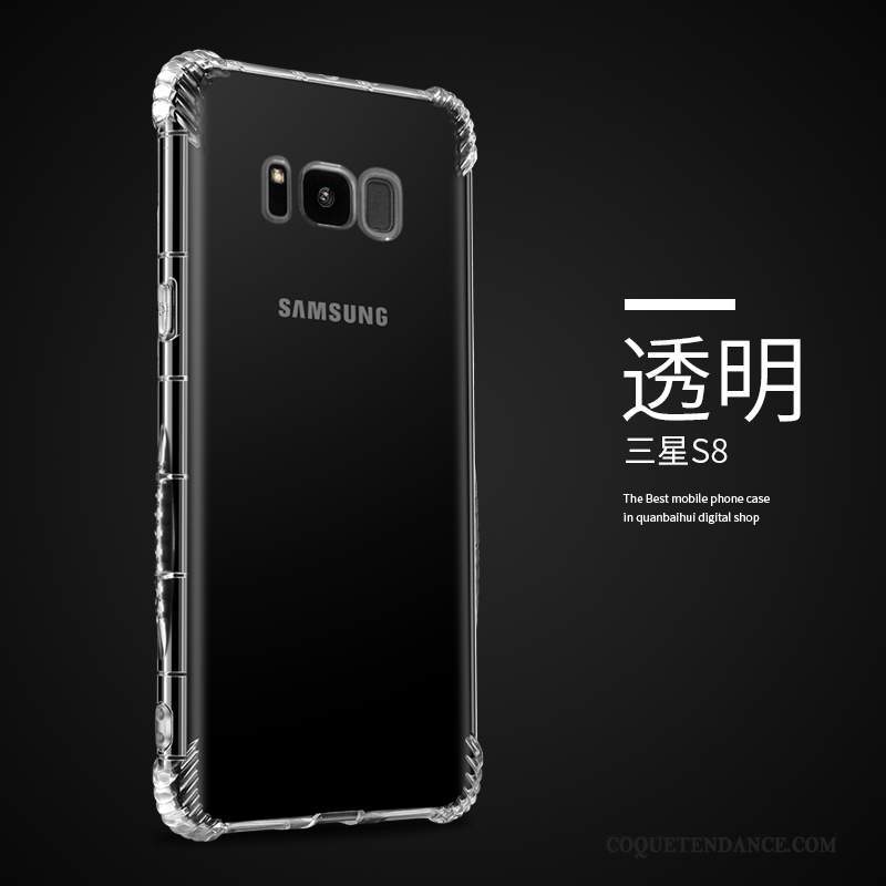 Samsung Galaxy S8 Coque Protection De Téléphone Silicone Blanc Transparent
