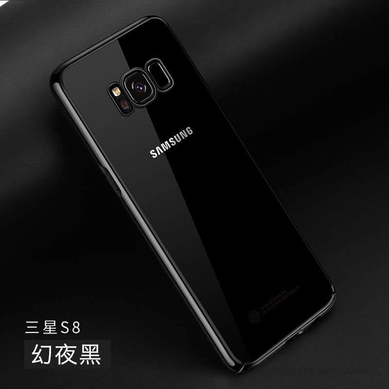 Samsung Galaxy S8 Coque Protection Noir Difficile Tout Compris Transparent