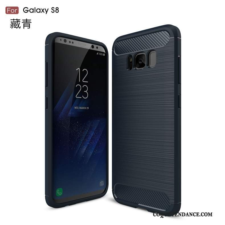 Samsung Galaxy S8 Coque Protection Soie Noir De Téléphone