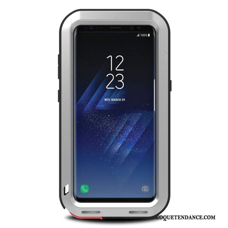 Samsung Galaxy S8+ Coque Protection Trois Défenses Étui Incassable Blanc