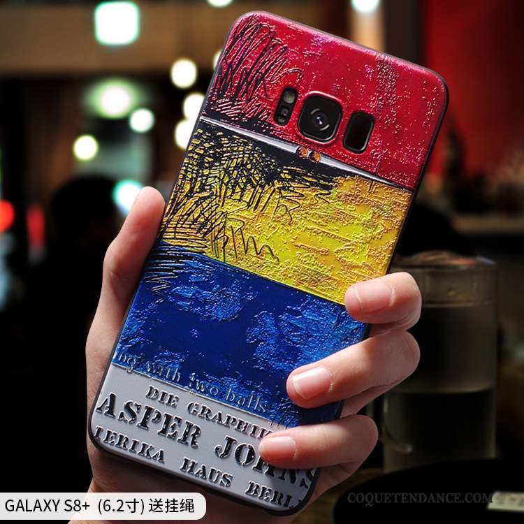 Samsung Galaxy S8+ Coque Rose Silicone Tendance Protection Créatif