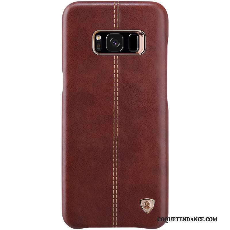 Samsung Galaxy S8+ Coque Résistant À L'usure Protection Rouge De Téléphone Or