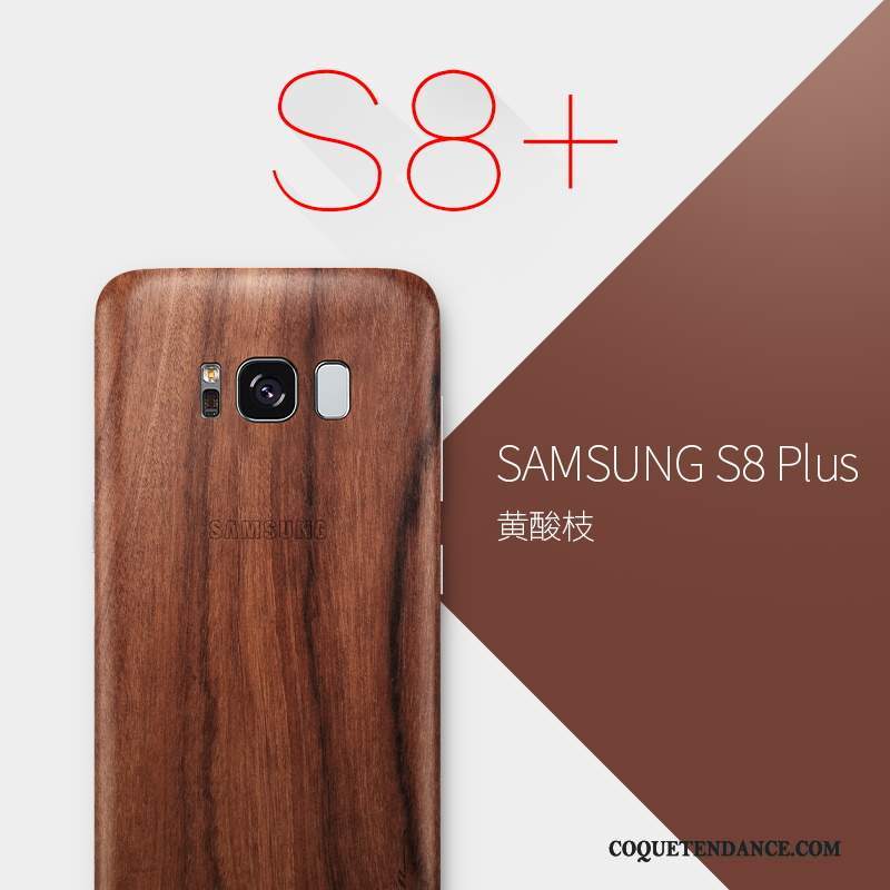 Samsung Galaxy S8+ Coque Sac Étui De Téléphone Très Mince Bois Massif