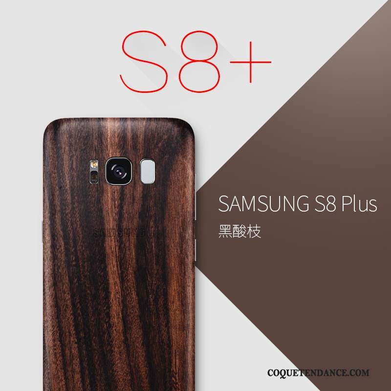 Samsung Galaxy S8+ Coque Sac Étui De Téléphone Très Mince Bois Massif