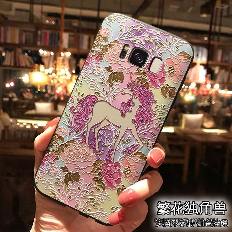 Samsung Galaxy S8+ Coque Tendance Étui De Téléphone Rose Ornements Suspendus