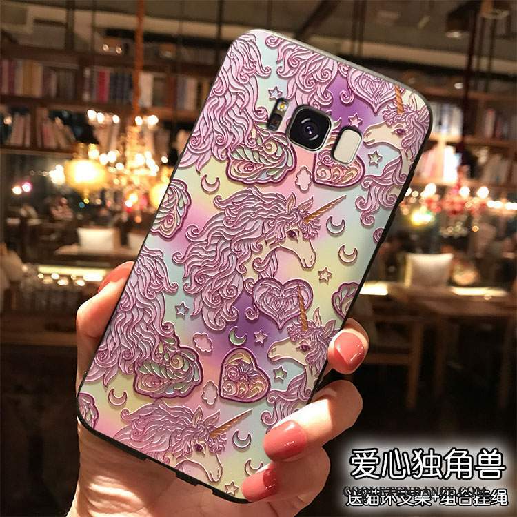 Samsung Galaxy S8+ Coque Tendance Étui De Téléphone Rose Ornements Suspendus