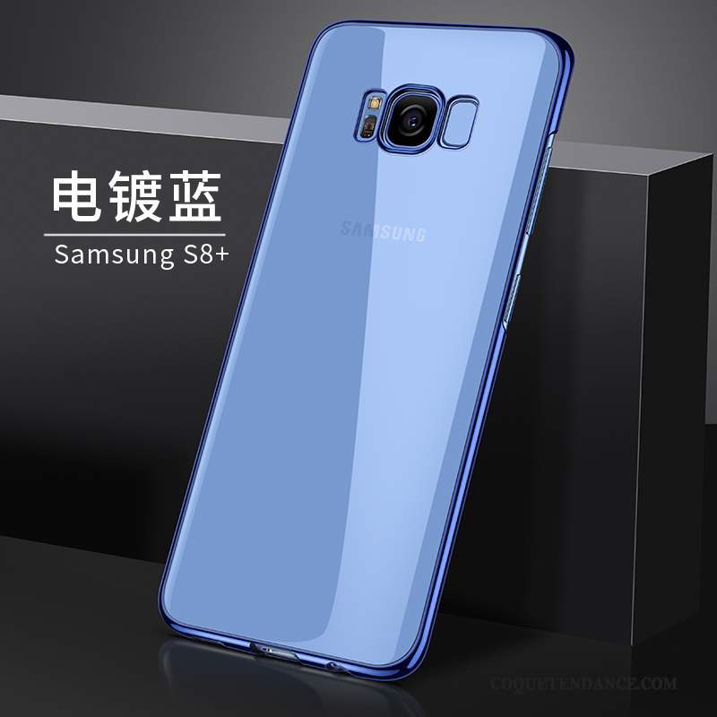 Samsung Galaxy S8+ Coque Transparent Incassable De Téléphone Étui Noir