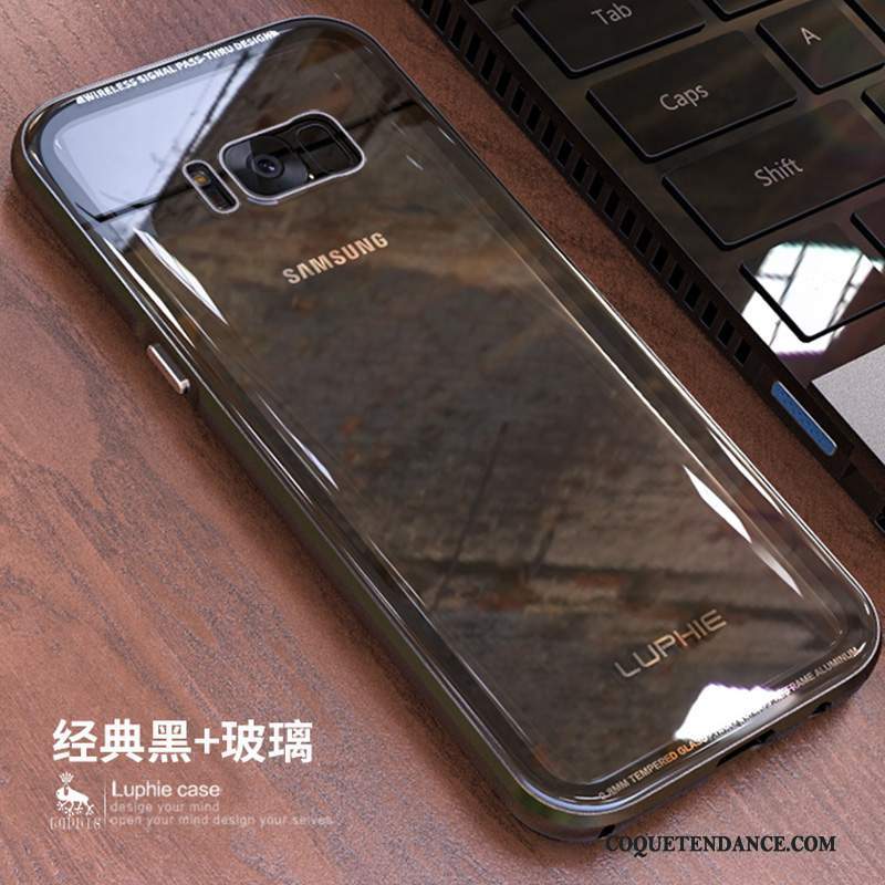 Samsung Galaxy S8 Coque Verre Trempé Border Métal Étui