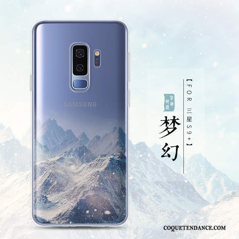 Samsung Galaxy S9+ Coque Bleu De Téléphone Étui Incassable Tendance