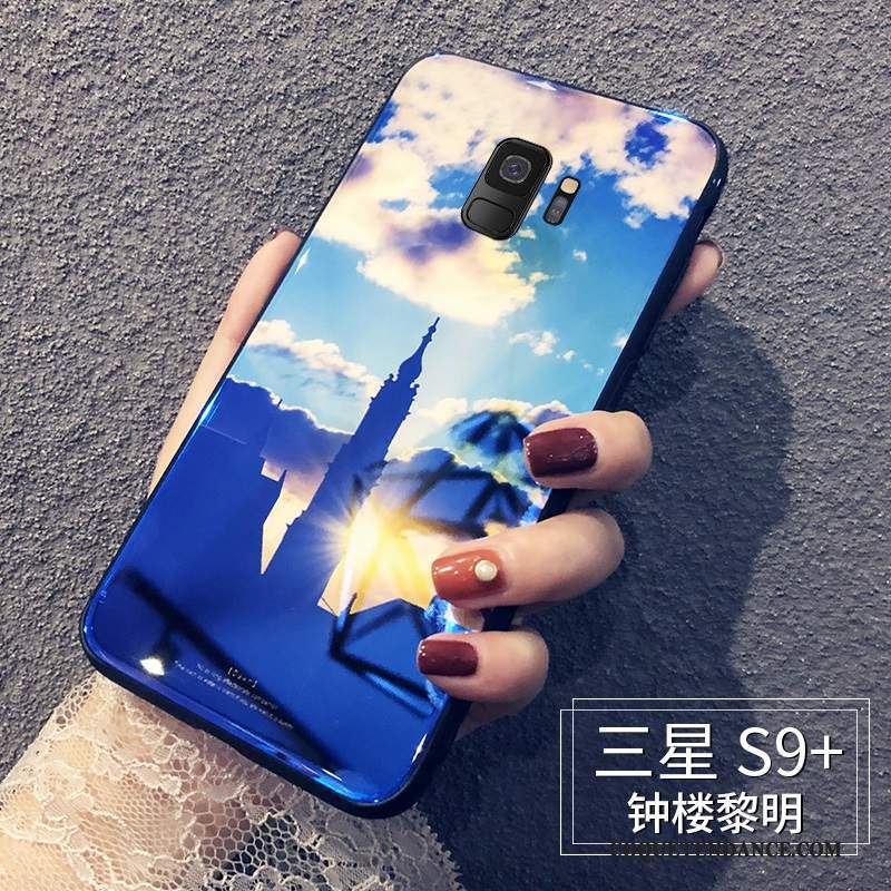 Samsung Galaxy S9+ Coque Bleu Incassable Silicone De Téléphone Personnalité