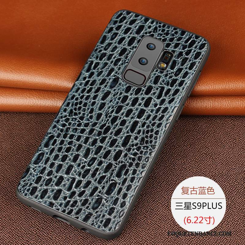 Samsung Galaxy S9+ Coque Créatif Imprimé Noir Étui