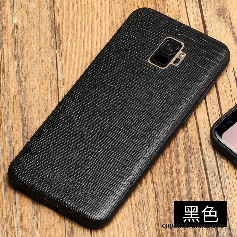 Samsung Galaxy S9 Coque Cuir Véritable Luxe Protection De Téléphone Étui