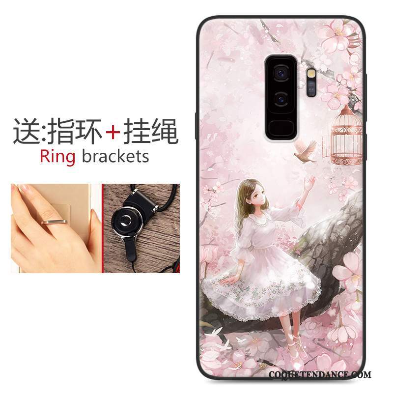 Samsung Galaxy S9 Coque Frais Protection Incassable Rose Délavé En Daim