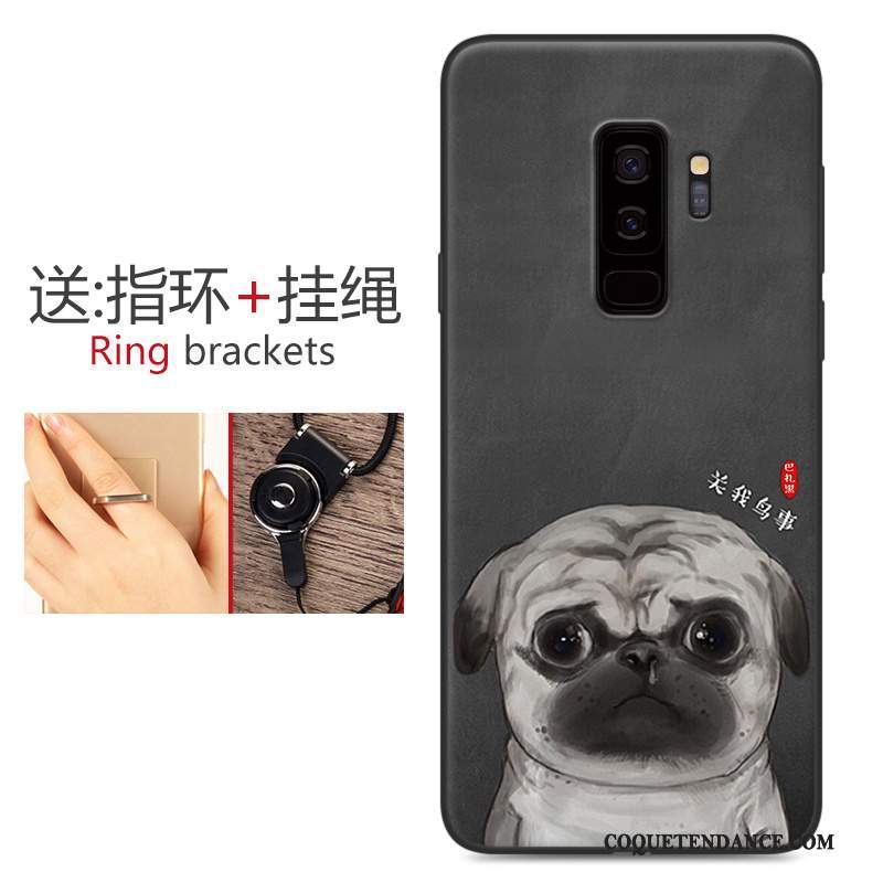 Samsung Galaxy S9 Coque Frais Protection Incassable Rose Délavé En Daim