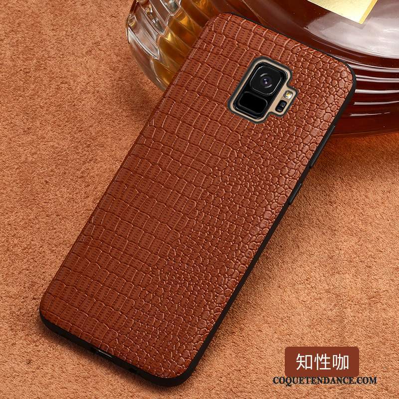 Samsung Galaxy S9+ Coque Marron De Téléphone Luxe Personnalité Créatif