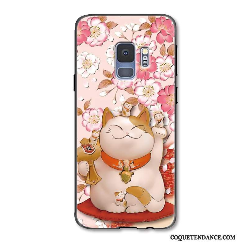 Samsung Galaxy S9+ Coque Multicolore Protection Étui Chat Peinture