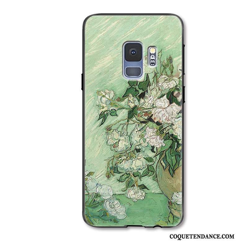 Samsung Galaxy S9 Coque Personnalité Protection Fleur Frais Blanc