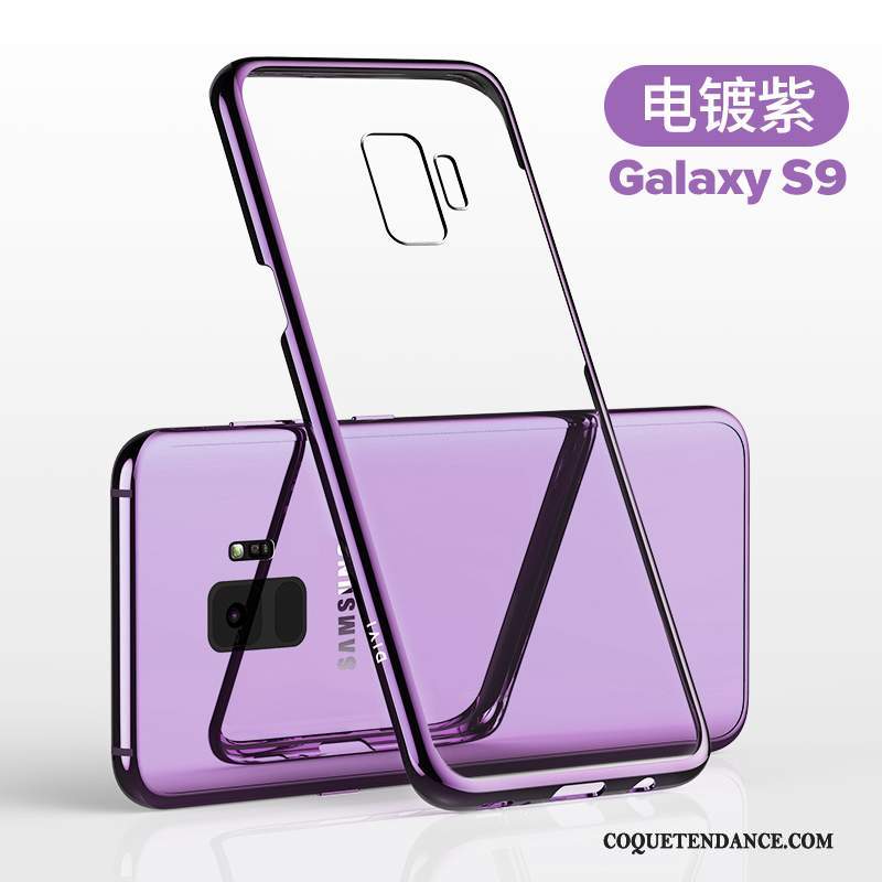 Samsung Galaxy S9 Coque Silicone De Téléphone Étui Transparent Violet