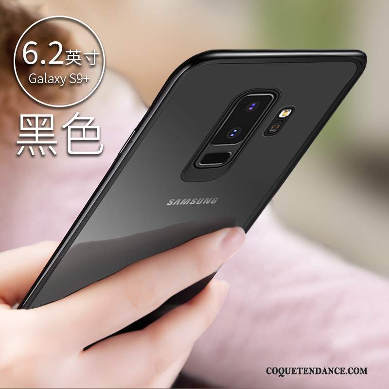 Samsung Galaxy S9+ Coque Silicone Noir Mince Transparent Étui