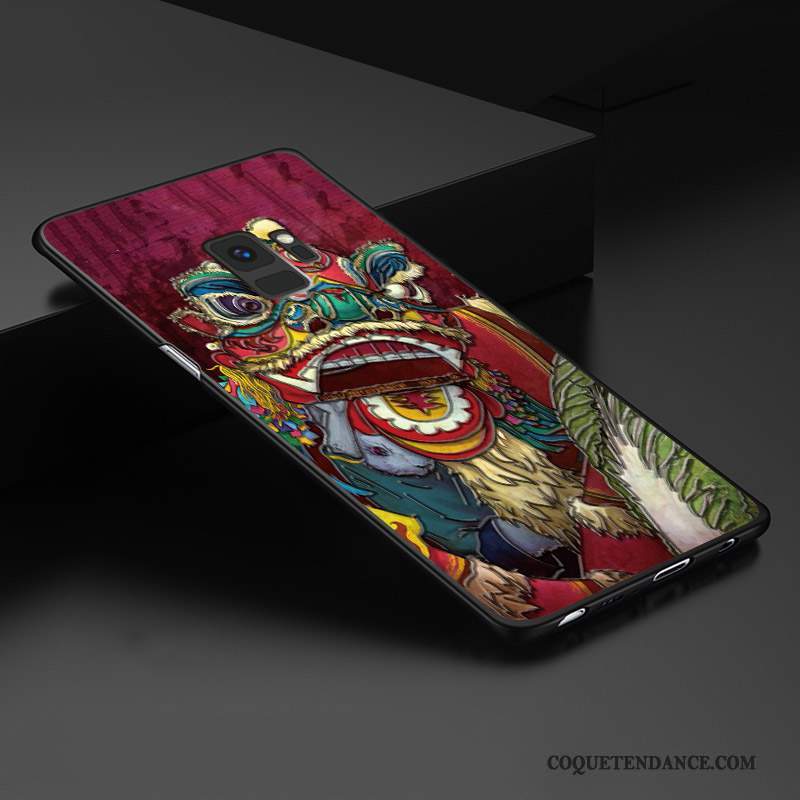 Samsung Galaxy S9+ Coque Style Chinois Incassable Gaufrage Personnalisé Multicolore