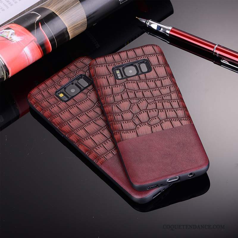 Samsung Galaxy S9+ Coque Tendance Incassable Crocodile Tout Compris Cuir