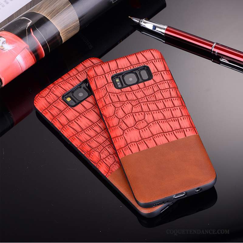 Samsung Galaxy S9+ Coque Tendance Incassable Crocodile Tout Compris Cuir