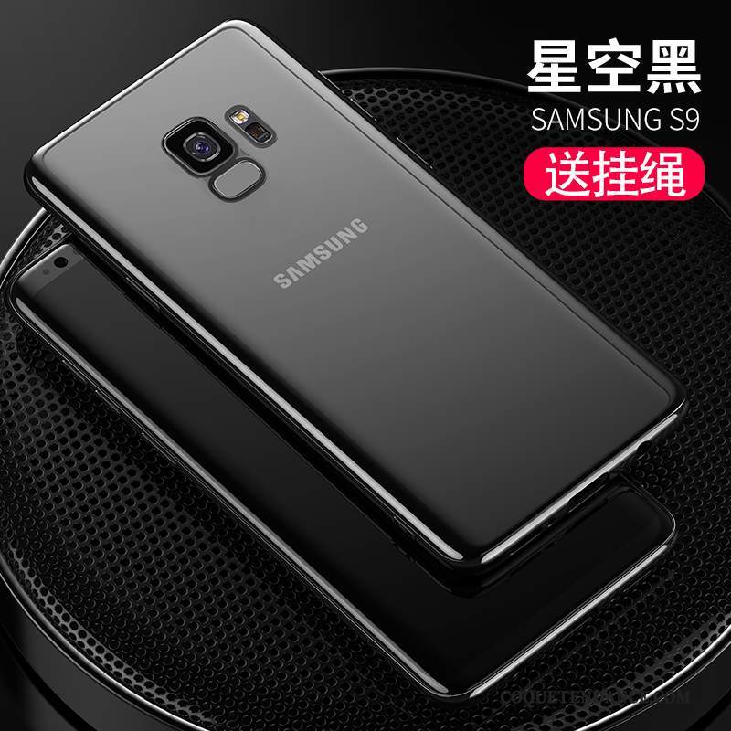 Samsung Galaxy S9 Coque Tout Compris Silicone Très Mince Transparent Bleu Marin