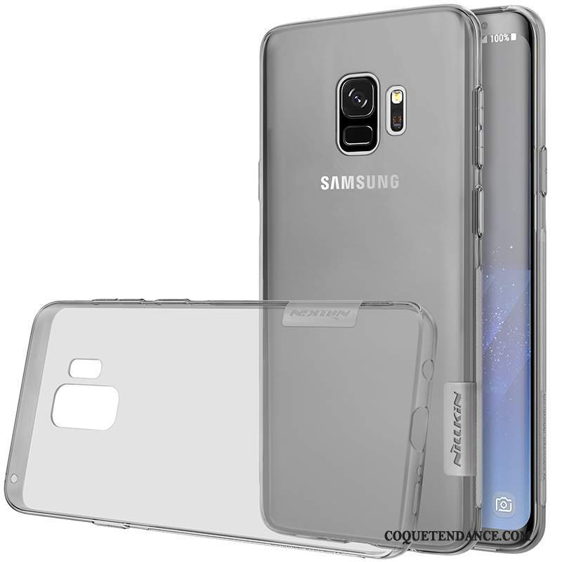 Samsung Galaxy S9+ Coque Transparent Or Étui Fluide Doux Incassable