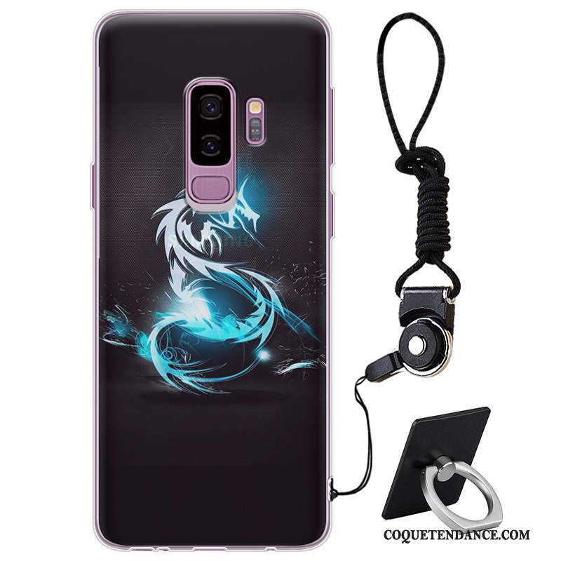 Samsung Galaxy S9+ Coque Violet Silicone Marque De Tendance Étui Simple