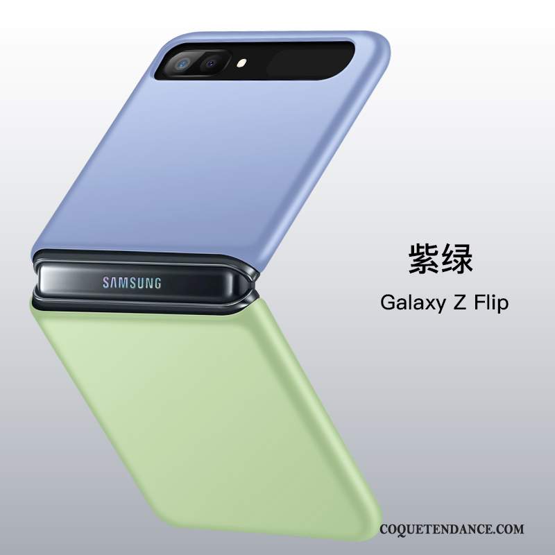 Samsung Z Flip Coque Transparent Vert Incassable Protection