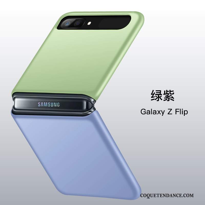 Samsung Z Flip Coque Transparent Vert Incassable Protection