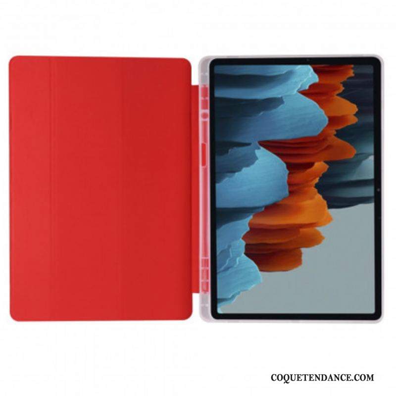 Smart Case Samsung Galaxy Tab S8 Plus / S7 Plus Silicone et Simili Cuir