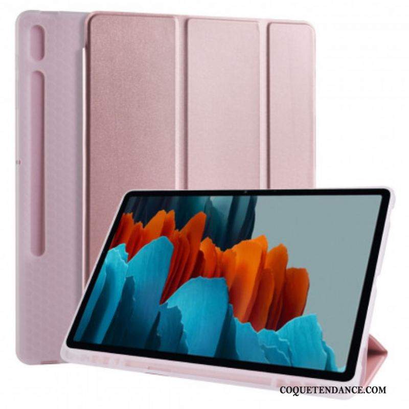 Smart Case Samsung Galaxy Tab S8 Plus / S7 Plus Silicone et Simili Cuir