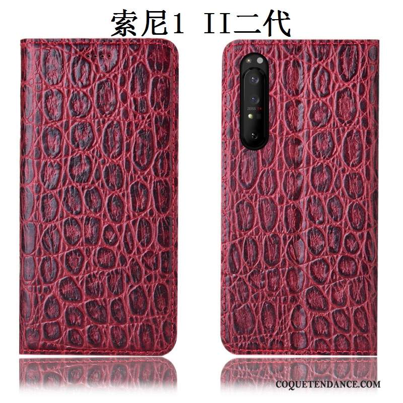 Sony Xperia 1 Ii Coque Protection Noir Étui Modèle Fleurie Incassable