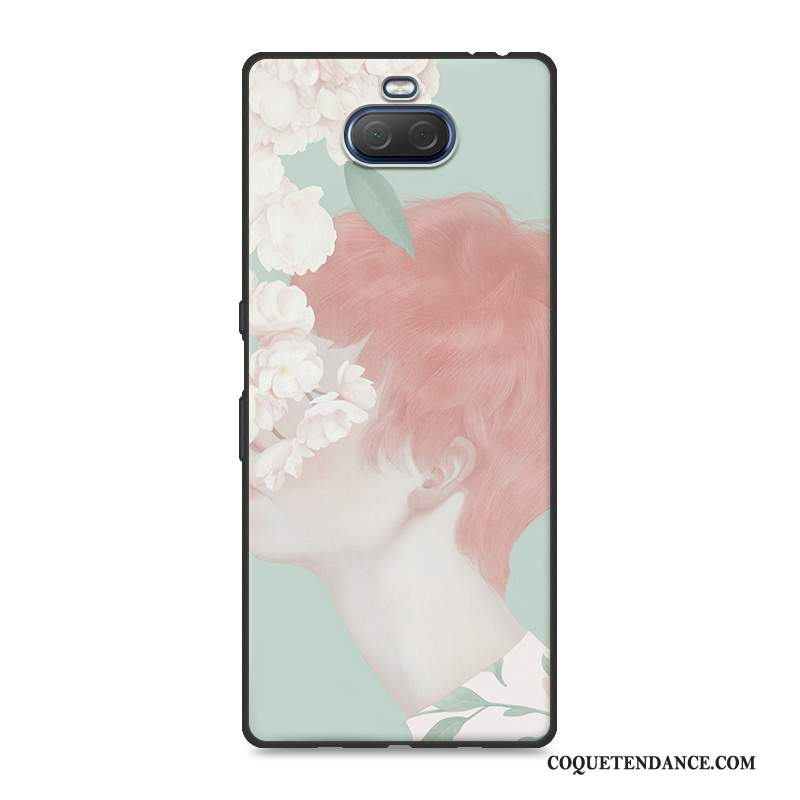 Sony Xperia 10 Coque Bleu Art Frais Ornements Suspendus Fluide Doux