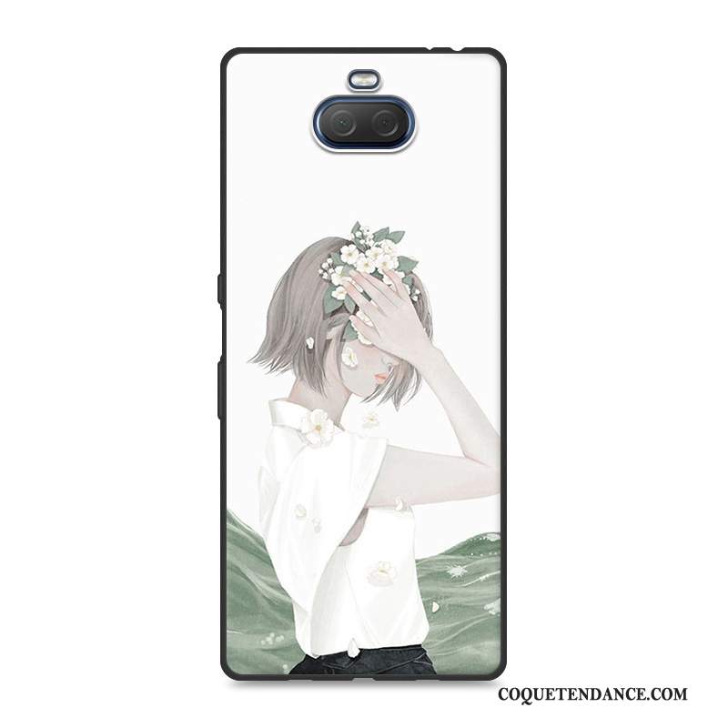 Sony Xperia 10 Coque Bleu Art Frais Ornements Suspendus Fluide Doux