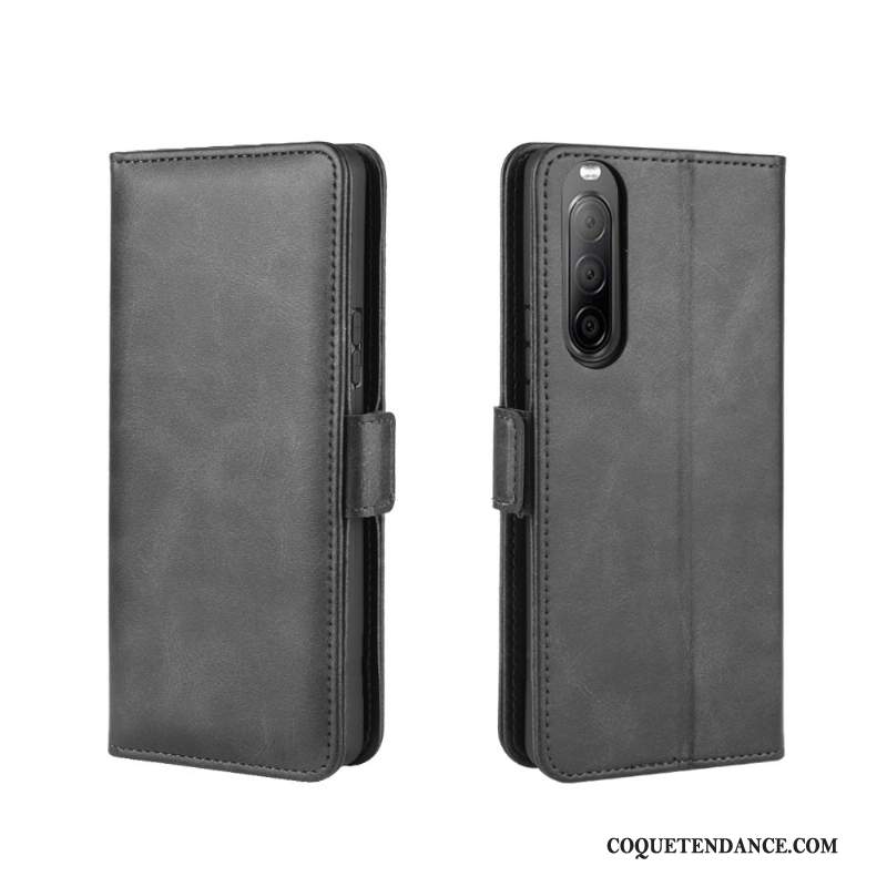 Sony Xperia 10 Ii Coque Une Agrafe Incassable De Téléphone Noir Étui