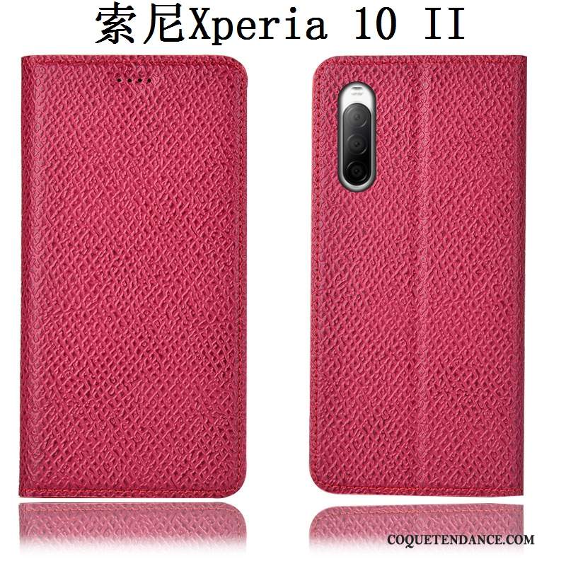 Sony Xperia 10 Ii Coque Étui Protection Modèle Fleurie Noir Incassable