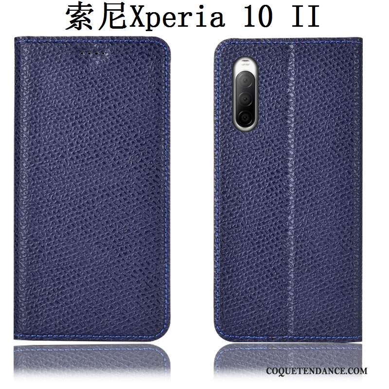 Sony Xperia 10 Ii Coque Étui Protection Modèle Fleurie Noir Incassable