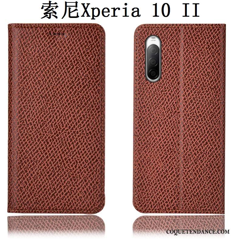 Sony Xperia 10 Ii Coque Étui Protection Modèle Fleurie Noir Incassable