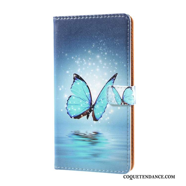 Sony Xperia 10 Plus Coque Protection Étui En Cuir Bleu Housse