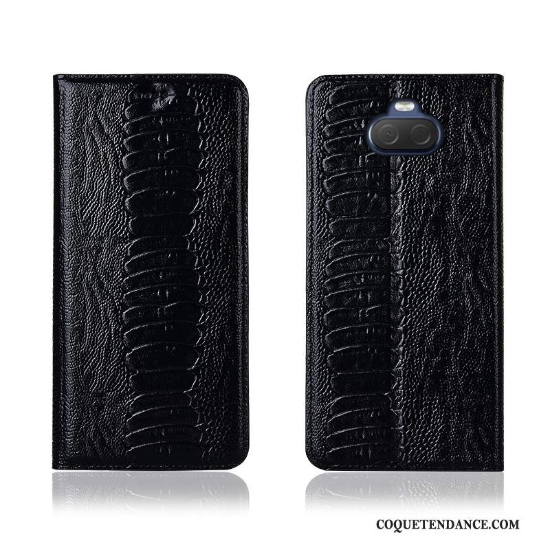 Sony Xperia 10 Plus Coque Étui Étui En Cuir Délavé En Daim Cuir Véritable Fluide Doux