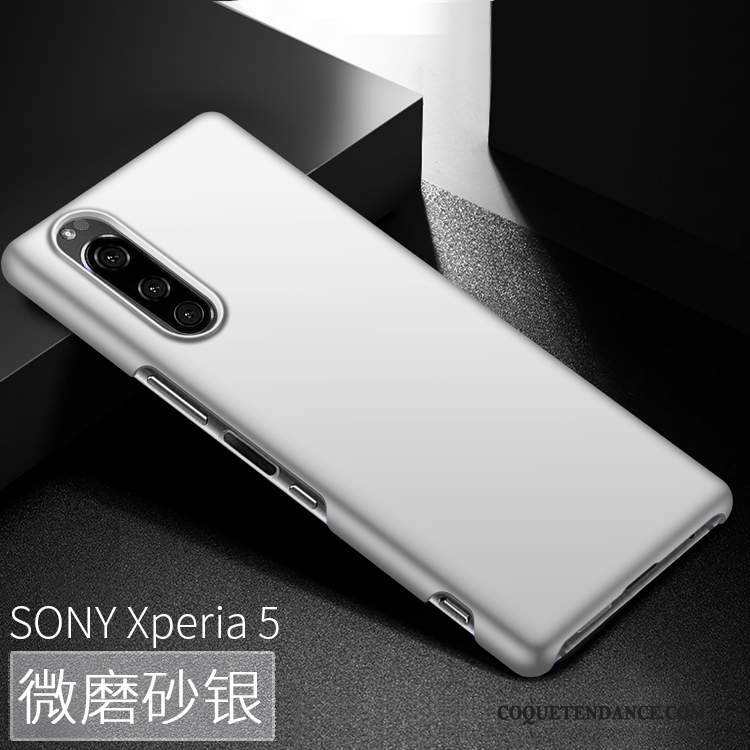 Sony Xperia 5 Coque Vert Délavé En Daim Difficile De Téléphone Mince