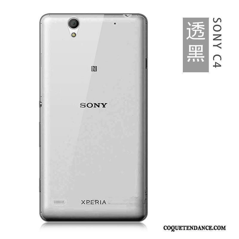 Sony Xperia C4 Coque Étui Transparent Très Mince Bleu Clair